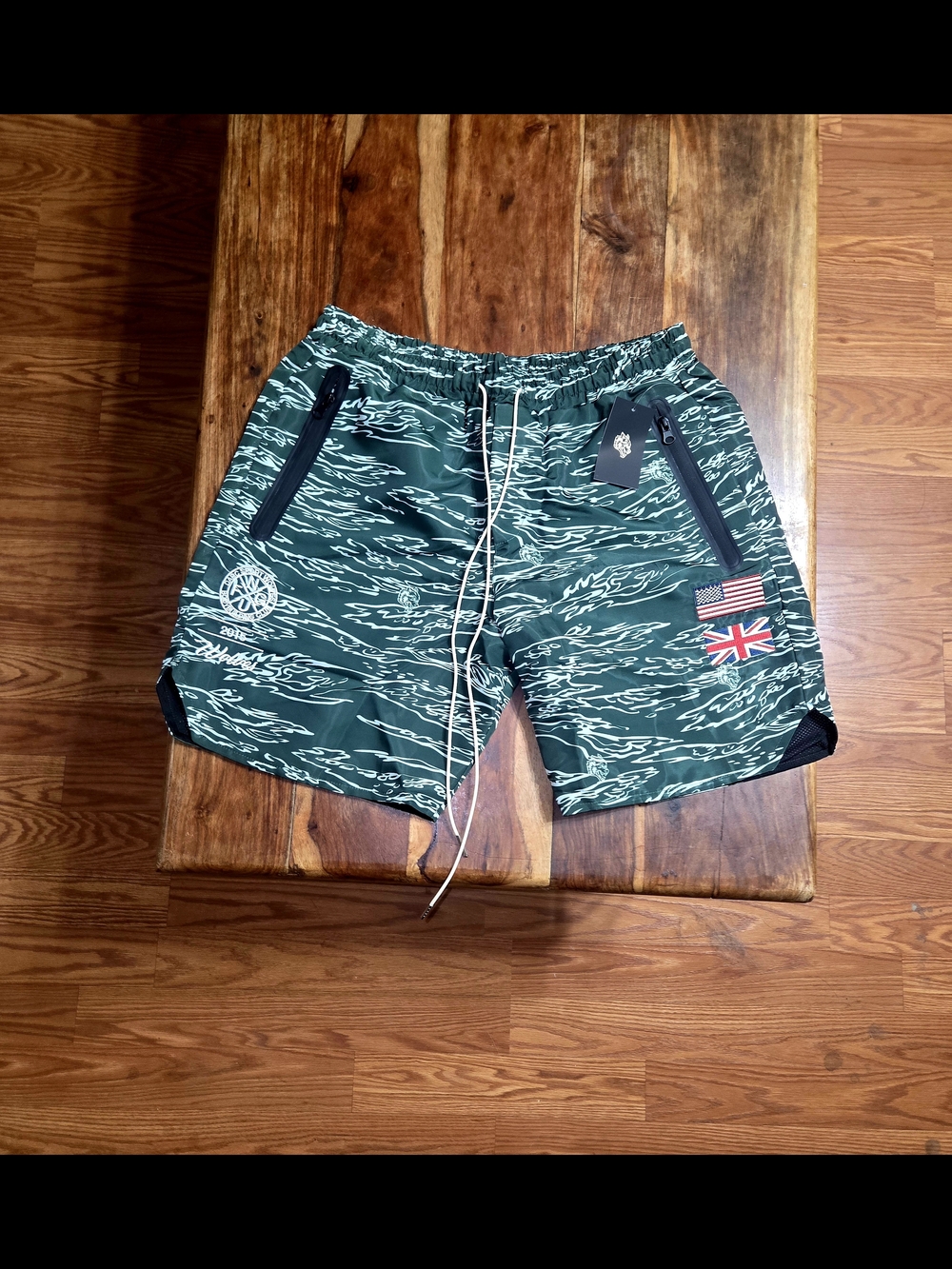 Darc Sport Men’s Green Camouflage Athletic Shorts